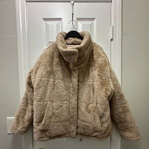 Forever 21 Cozy Tan Teddy Jacket